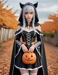 Halloween Dressgenshin Impact face swap