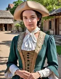 Authentic Colonial Costume Adults face swap