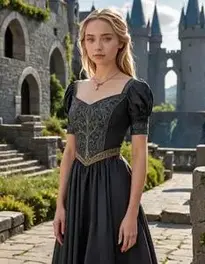 Aelin Black Dress Face Swap
