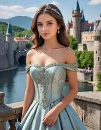 Aline Princess Dress face swap