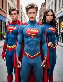 Superhero Trio face swap