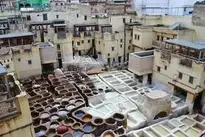 Fes Tannery Leather Morocco wallpaper