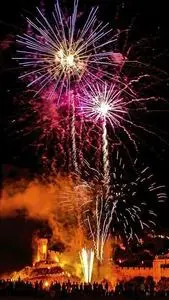 Tossa De Mar Fireworks Mediterranean phone wallpaper