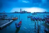 Venice Laguna Blue Dramatic Italy wallpaper