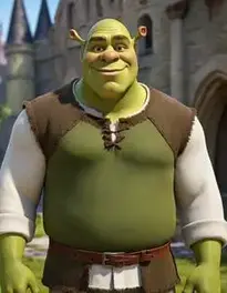 Shrek Fairy Godmother Blue Dress Face Swap