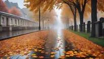 Cozy Autumn Rain Wallpaper