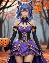 Halloween Dressgenshin Impact face swap