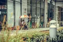 Police Security Guard Umbrella Gate wallpaper