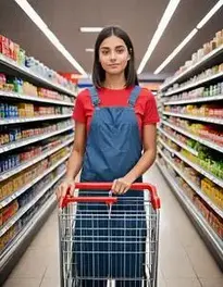 Supermarket Sweep Fancy Dress face swap