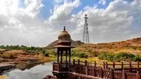 Lake Bridge Pier Tower Rajasthan wallpaper