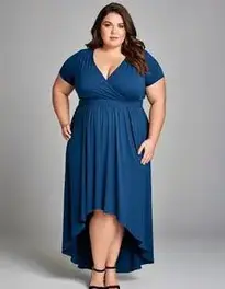 Plus Size Semi Formal Dress For Large Woman Face Swap