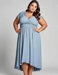 Plus Size Semi Formal Dress For Large Woman Face Swap