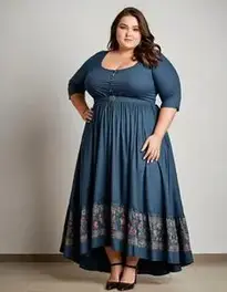 Plus Size Western Dress For Size Face Swap