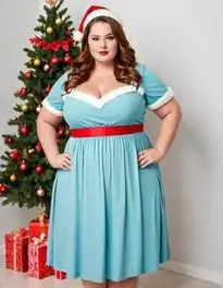 white christmas dresses Christmas Pudding Adult Costume | One Size main image 0