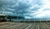 Fishing Sea Ocean Water Pier Sky wallpaper