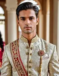 Mata Pujan Dress For Groom face swap