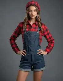 Lumberjack Costume Girl face swap
