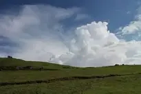 Cloud Hill Sky Scenery Wind wallpaper