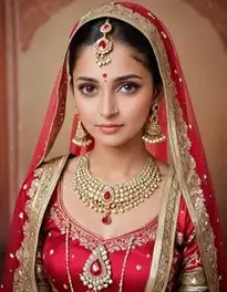 Traditional Rajasthani Wedding Dress face swap