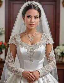 Traditional Venezuelan Wedding Dress face swap
