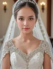Traditional Wedding Dress Bride face swap
