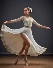 sachin and babi light blue dress Semi Classical Dance Dress for Girls main image 1