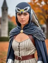 Peregrine Falcon Halloween face swap