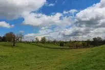 Meadow Sky Clouds Vast Open Space wallpaper