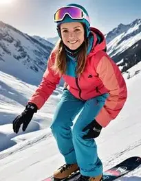 Snowboarding Female Adult face swap