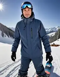 Snowboarding Male Middle Aged face swap