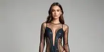 Transparent Bodysuit Woman face swap
