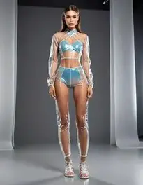 Transparent Woman Clothing face swap