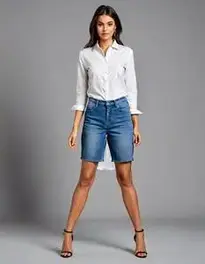 Woman Brushed Cotton Shirt face swap