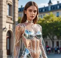 Transparent Clothing face swap