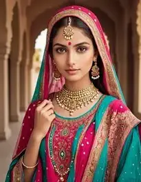 Punjabi Woman Clothing face swap