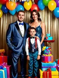 Father And Son Same Dress Birthday Party Face Swap Father And Son Same Dress Birthday Party Face Swap