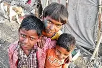 Poor Slums India People Kids wallpaper