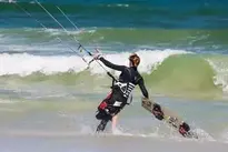 Kite Surfer Seashore Surf Sea Wind wallpaper