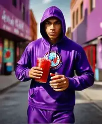 Purple Kool Aid face swap