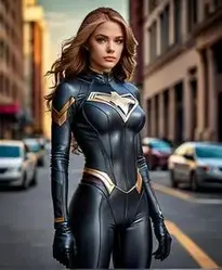 Superheroine Catsuit face swap