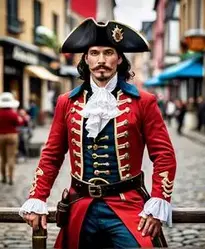 Captain Morgan Costume Man face swap