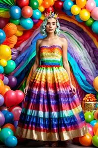 rainbow theme birthday dress Rainbow Unicorn Dress