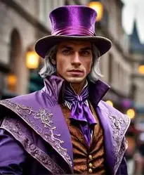 Purple Magician face swap