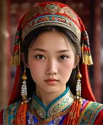Mongolian Costume Girl face swap