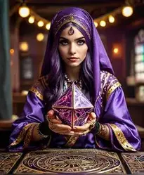 Purple Fortune Teller face swap