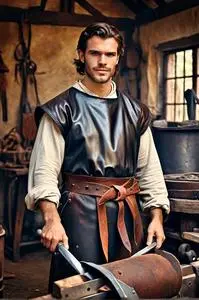 Medieval blacksmith costume face swap