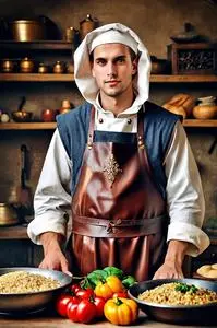 Medieval cook costume face swap