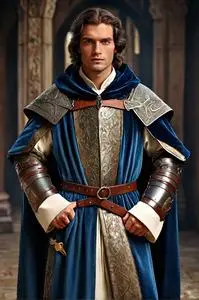 Medieval lord costume face swap