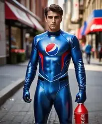Pepsi man costume face swap