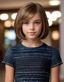 Female Preteen Bob Cut Hairstyle face swap